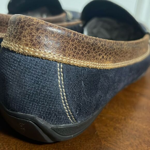 🔥🔥 MARTIN DINGMAN Royal Venetian Driving Loafer Men Size 9.5M Navy Blue Canvas - Picture 12 of 14